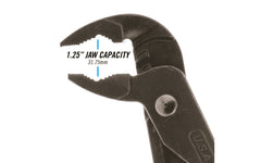 Channellock 9-1/2" Tongue & Groove "GripLock" Plier GL10 has an ergonomically designed offset head that provides more leverage. A special jaw design allows it to grip down on many shapes for added versatility. Channelock Model GL10. Professional non-slip channellocks. adjustable tongue and groove plier. Made in USA.