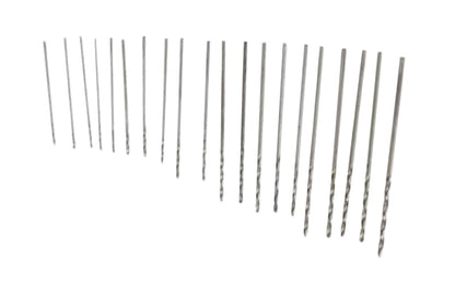 20-PC HSS Twist Drill Set - Wire Gauge #61-80. Ideal for Making Holes in Metals, Wood, Plastics, Soft Materials, etc. Made by SE.