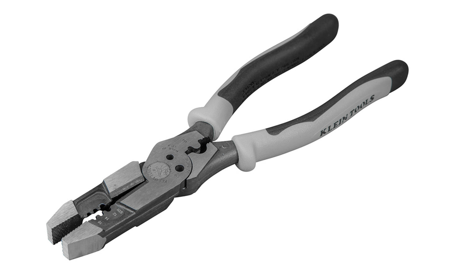 The Klein Tools Hybrid Pliers with Crimper & Wire Stripper can strip, cut, twist, shear & crimp all in the same tool. With full length, induction hardened knives & a high-leverage design, these hybrid pliers provide more cutting power on hard wire. Made in USA. Model J215-8CR.