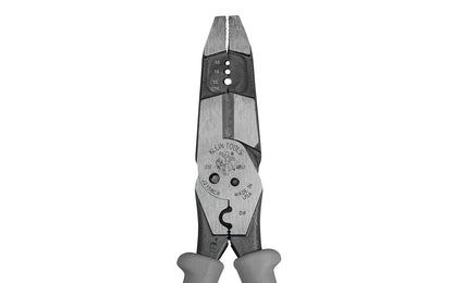 The Klein Tools Hybrid Pliers with Crimper & Wire Stripper can strip, cut, twist, shear & crimp all in the same tool. With full length, induction hardened knives & a high-leverage design, these hybrid pliers provide more cutting power on hard wire. Made in USA. Model J215-8CR.