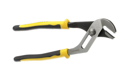 Klein Tools 'Journeyman' High-Leverage 10" Pump Pliers feature a secure tongue &amp; groove design for a non-slip grip even when heavy pressure is applied. Tension-loaded joint reduces handle wobble for sure gripping. Dual-material Journeyman handle for better grip & comfort. Model J502-10. Made in USA.