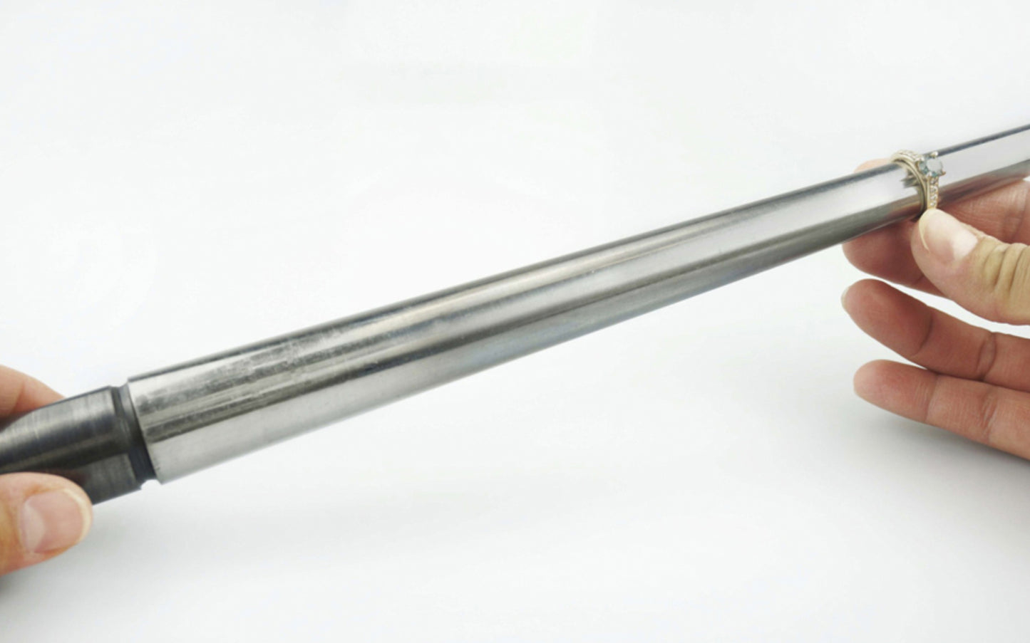 12" Polished Steel Ungrooved & Unmarked Ring Mandrel