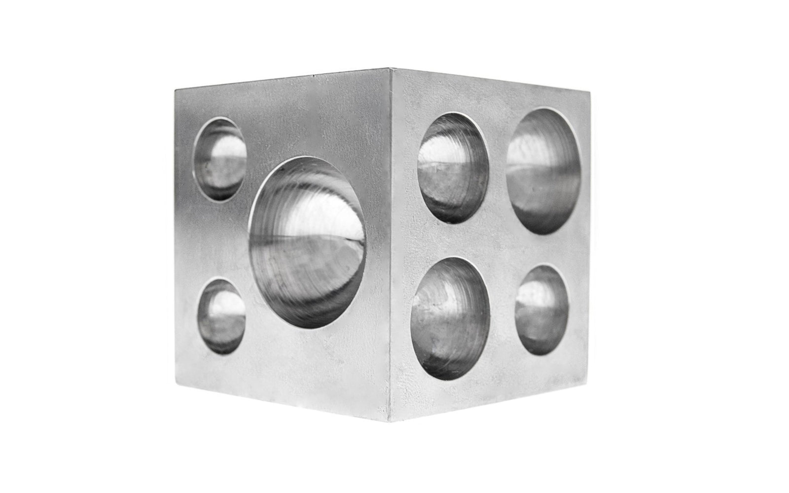 2" x 2" x 2" Steel Dapping Block. This steel dapping block is ideal for use by hobbyists, jewelers, and craftsmen for shaping metals & other materials in jewelry making, metalworking, & other applications. & 2" x 2" x 2" size.