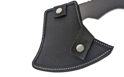 &nbsp;A basic camping axe with sheath. 4" long blade length &amp; 10" overall length. Six hex wrenches on axe ranging from 3/4" to 1/4", providing versatility for various fastening needs. Made by SE.