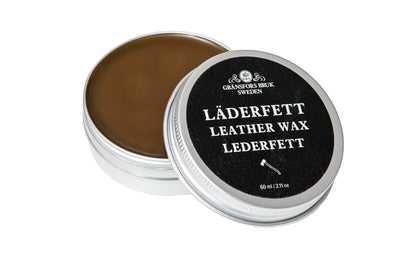 This Gränsfors Leather Wax is manufactured in Sweden using 100% natural raw materials. The Leather Wax consists of Lanolin, cold-pressed, unrefined organic sunflower oil, beeswax & pitch oil (pine tar oil). Regular lubrication of your axe’s sheath will make the leather smoother and water-repellent. The Leather Wax will extend the life of the axe sheath.