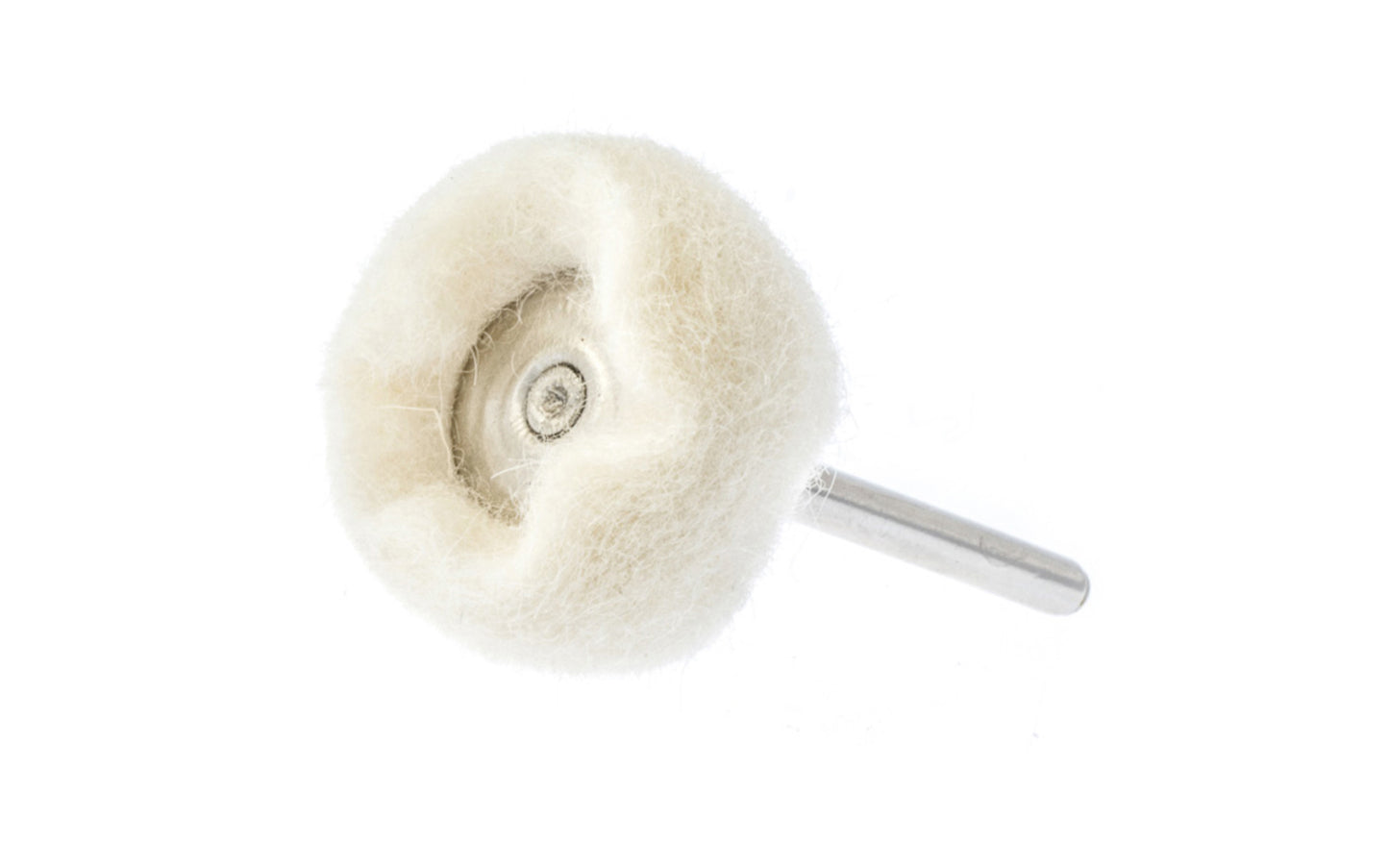 Mini Soft Wool Buffing & Polishing Wheel - 1" Diameter - 1/8" Shank. Made by Sona Enterprises.