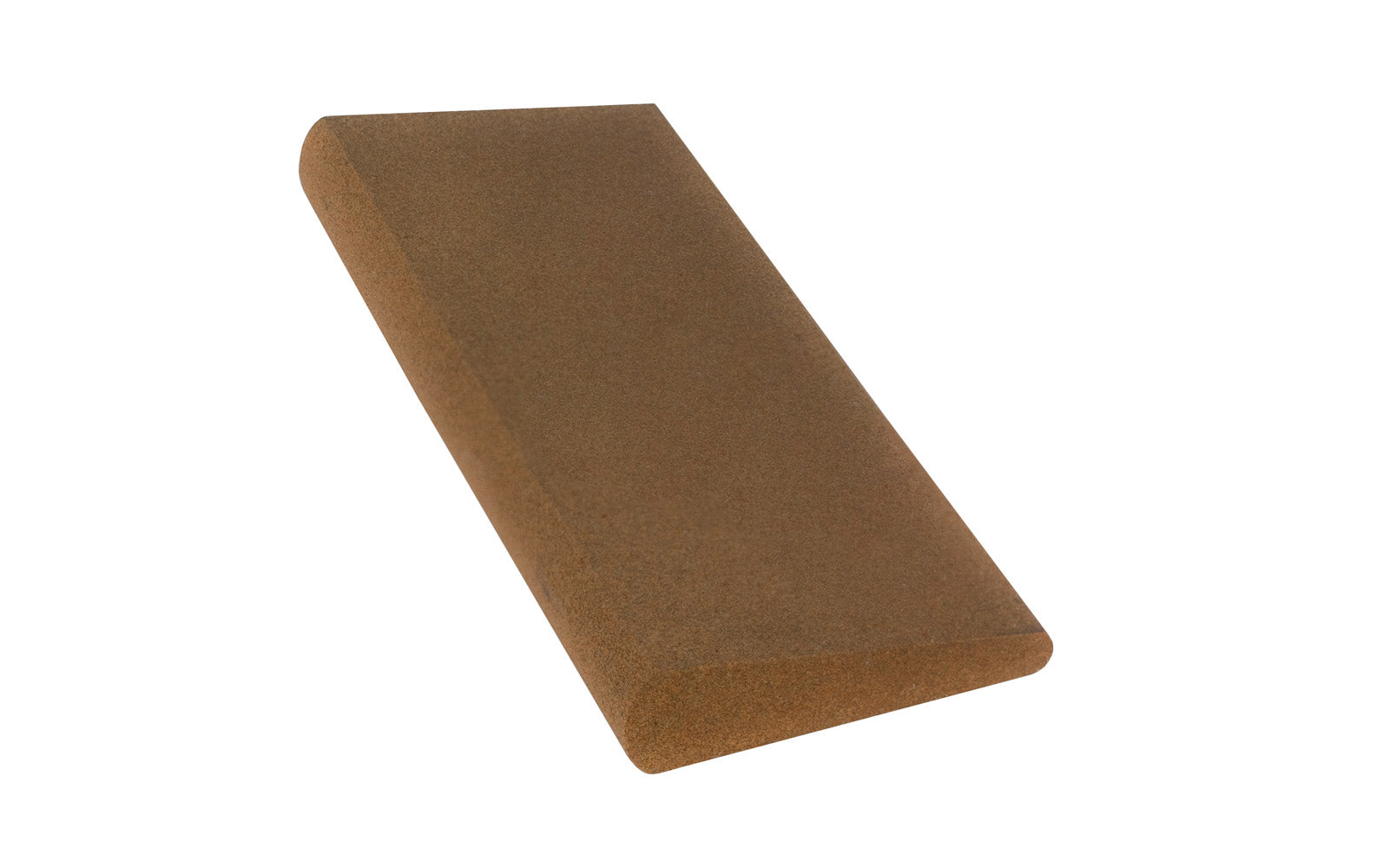 Norton Round Edge India Slip Stone with medium grit aluminum oxide abrasive. To improve sharpening & reduce clogging, use with oil. Great for sharpening carving tools & gouges. 4-1/2" length x 1-3/4" width -  1/2" x 3/16" thickness. Oilstone made by Norton, Saint Gobain. Model MS-44. 