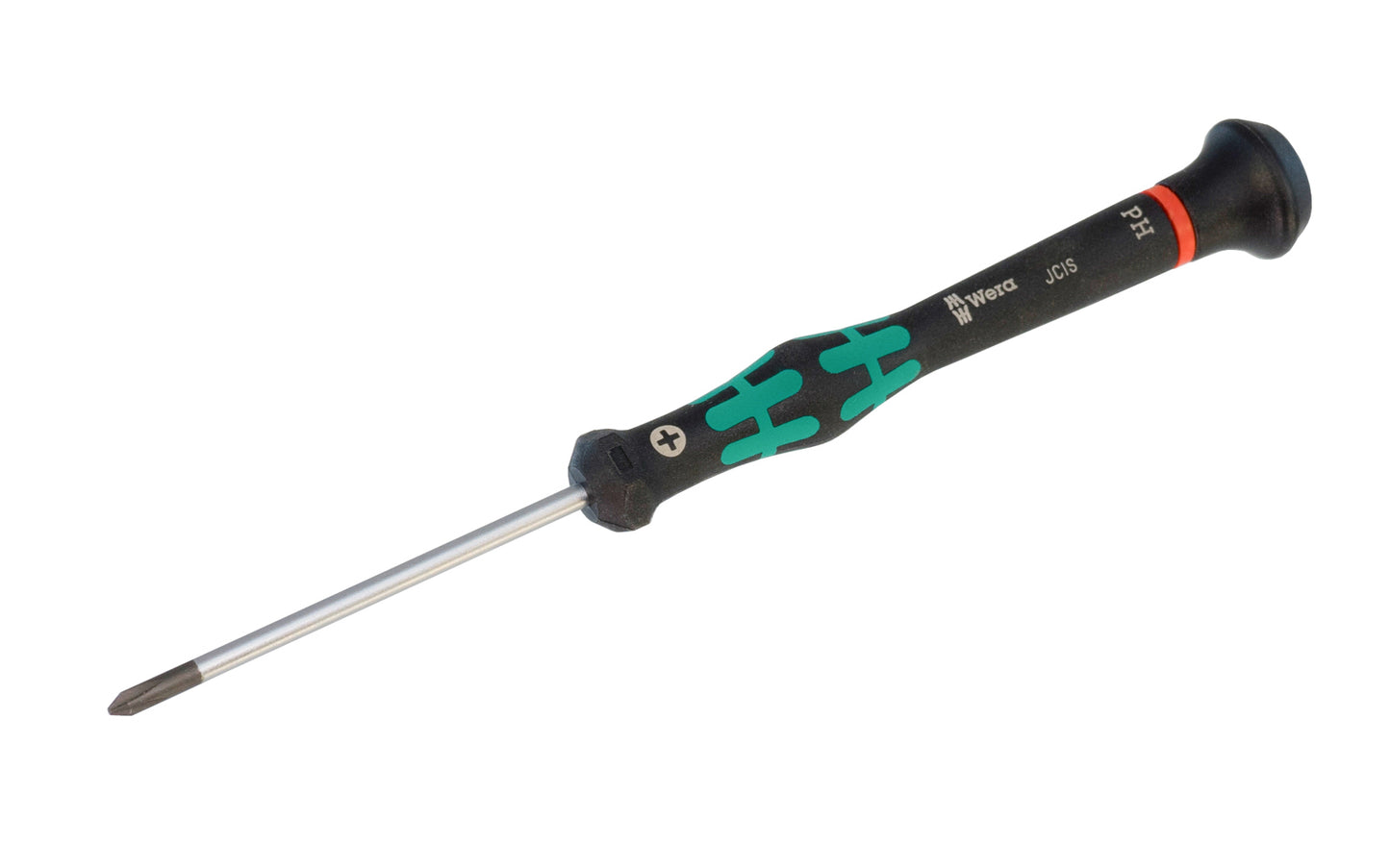 Wera Phillips Precision Screwdriver. Great for electricians, opticians, precision mechanics, jewellers or IT hardware fitter. Wera Black Point tip offers fitting accuracy & optimized corrosion protection. Available in #000 Phillips, #00 Phillips, #0 Phillips, & #1 Phillips. Kraftform Series 2050 PH screwdrivers.