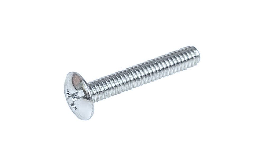 8-32 thread combo truss head machine screws. Common style for cabinet knob & cabinet pull installation. Available in  1/2",  3/4",  1",  1-1/4",  1-5/8",  1-1/2",  1-3/4",  2" length sizes. Zinc plated steel. Available as singles, or in a bulk box. 