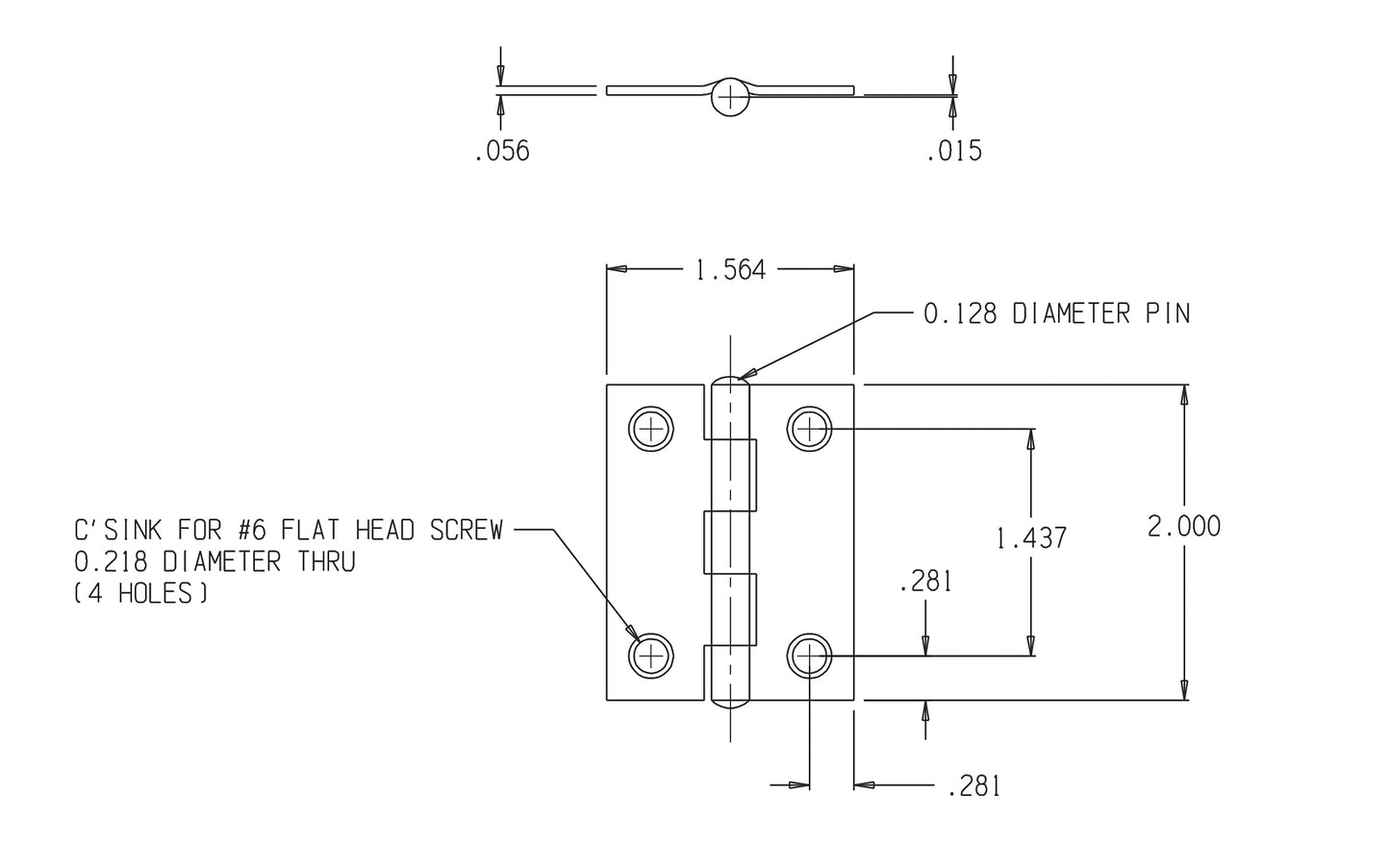 2" Brass-Plated Loose-Pin Narrow Hinges - 2 Pack. 2" high x 1-9/16" wide. Made of cold-rolled steel with brass plating. Surface mount. Removable pin hinges. Sold as a pair of hinges. National Hardware Model No. N141-879. 038613141872