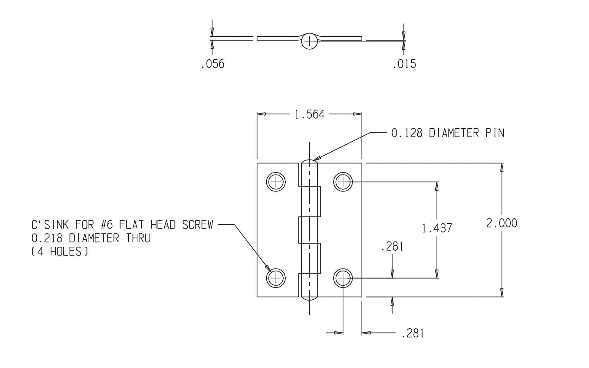 2" Brass-Plated Loose-Pin Narrow Hinges - 2 Pack. 2" high x 1-9/16" wide. Made of cold-rolled steel with brass plating. Surface mount. Removable pin hinges. Sold as a pair of hinges. National Hardware Model No. N141-879. 038613141872