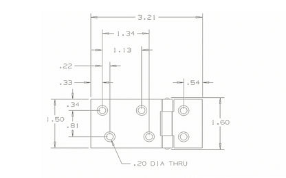 1-1/2" x 3/4" Zinc-Plated Chest Hinges - 2 Pack. Non-removable pin hinges. Sold as a pair of hinges. National Hardware Model No. N147-165. 038613147164