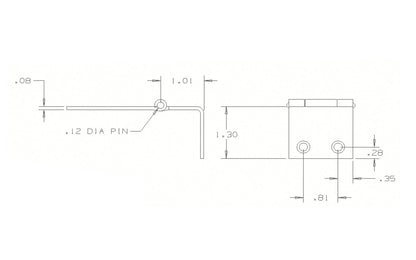 1-1/2" x 3/4" Zinc-Plated Chest Hinges - 2 Pack. Non-removable pin hinges. Sold as a pair of hinges. National Hardware Model No. N147-165. 038613147164