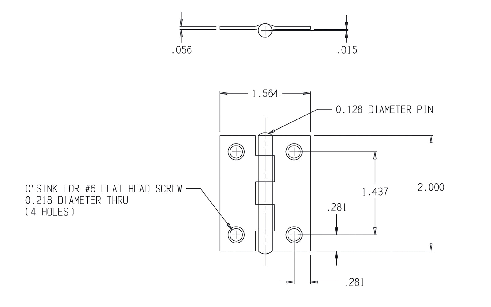 2" stainless narrow hinges designed for lightweight small doors, chests, cabinets, etc. Made of stainless steel material. Non-removable pin. The tight pin allows left or right hand applications. Sold as two hinges in pack. National Hardware Model No. N348-987. 038613348981