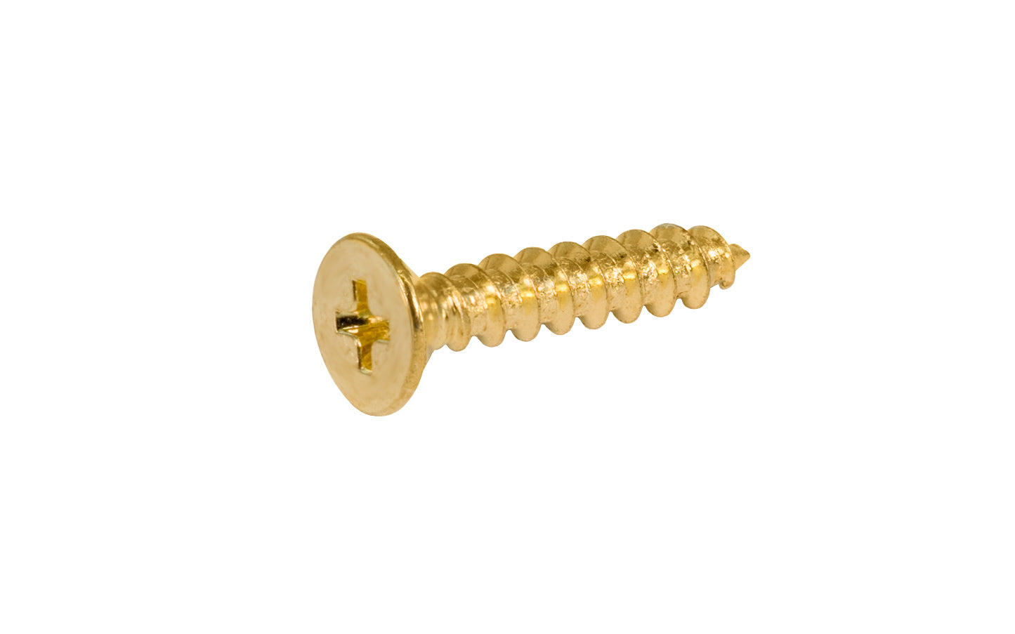 #9 x 1" Flat Head Phillips Screws. Traditional & classic vintage-style countersunk wood screws. Made of steel material. Available in lacquered brass, oil rubbed bronze, & polished nickel finishes. Designed for door hinges. Countersunk door hinge screws. Sold as a single screw each. Lacquered Brass Finish.