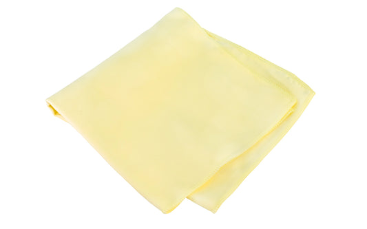 Norton 16" x 16" Micro Fiber Polishing Cloth - Yellow. Attracts & traps smallest particles - Hypo allergenic. Washable & reusable. 70% polyester / 30% polyamide.   Made by Norton Abrasives, St. Gobain. Model No. 05301.
