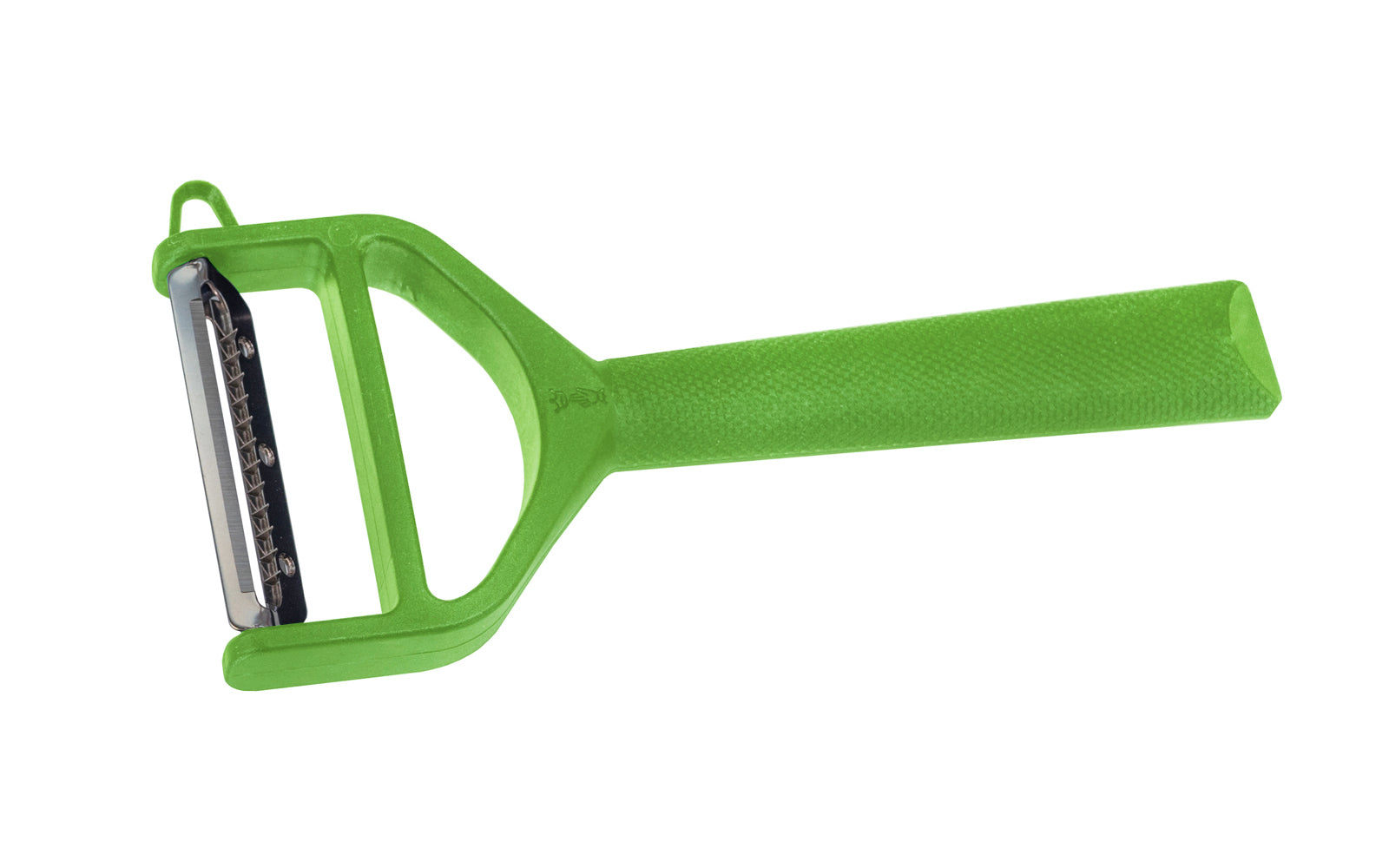 Made in France · This Opinel Peeler with Polymer Handle can both peel & julienne with a flip of the tool. A micro-serrated blade is very efficient on vegetables & fruits, including those with thin or smooth skins, & the Julienne blade easily creates fine strips of anything from zucchini to carrots. Green color handle.
