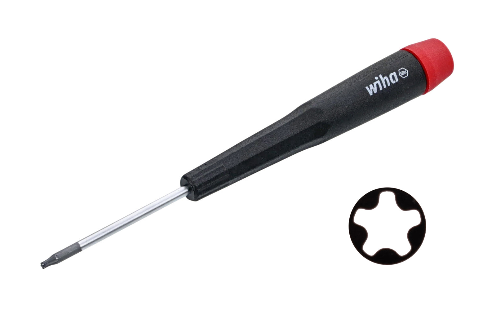 Wiha pentalobe precision screwdriver made out of hardened CRM72 tool steel. Excellent for working on small components & modern electronics. Easy spin control cap. Available in  PL1,  PL2,  PL3,  PL4,  PL5,  PL6  sizes. 5 point precision screwdriver. Star drive precision screwdriver for Apple products. Made in Germany. 