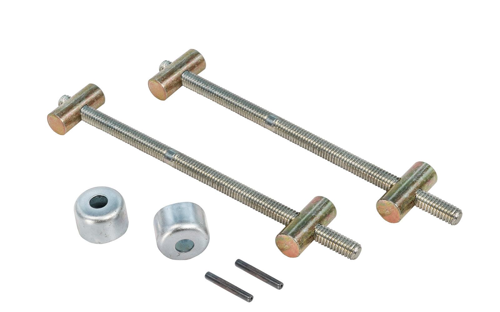 Build your own adjustable handscrew clamp with this kit. This kit is designed for 14" Jaw Length Handscrew Clamps. Spindles & swivel nuts are of cold drawn carbon steel & the threads have double leads for rapid operation & close tolerances. All metal parts are treated to prevent rust. Model 00140 ~ Made in USA ~ 099687001400