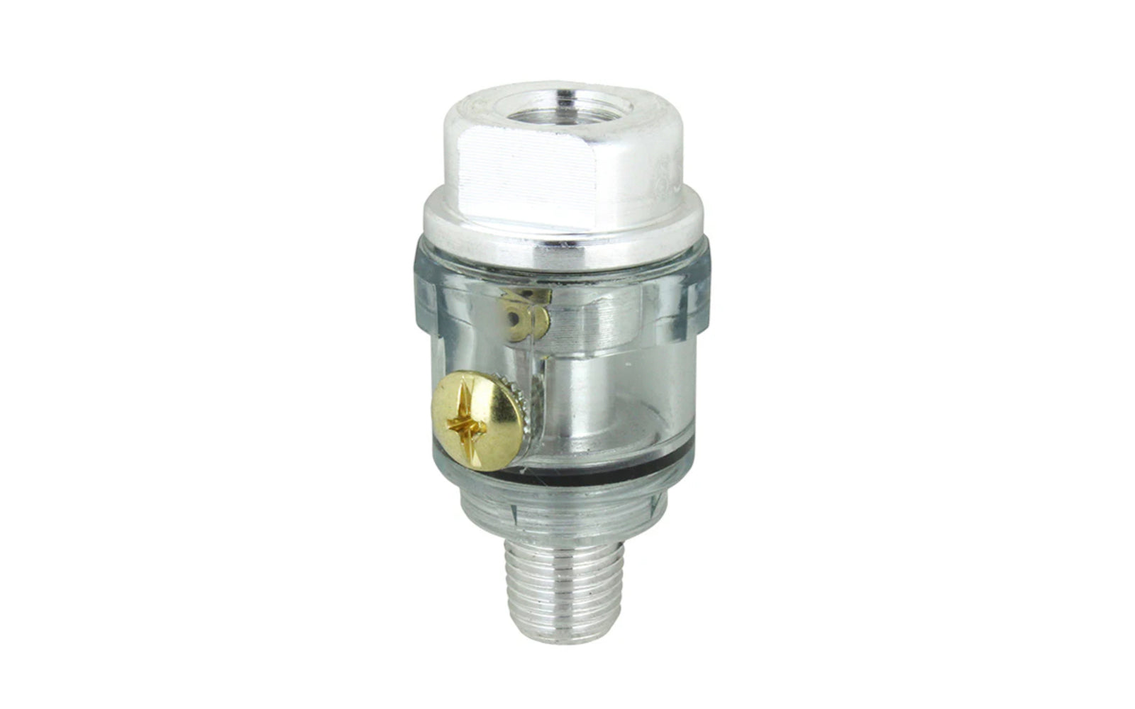 Milton In-Line Lubricator - S-639. In line lubricator with 1/4" MNPT x 1/4" FNPT to lubricate pneumatic tools for full protection.