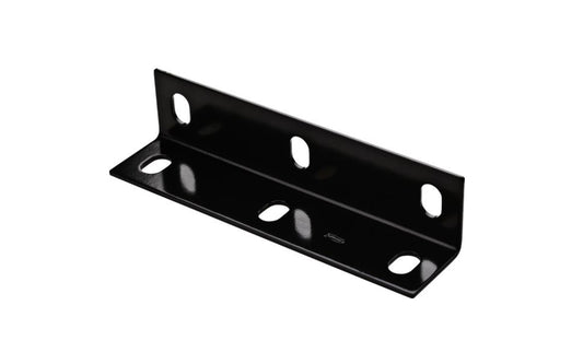 This 2" x 9" Black Finish Corner Brace is designed for furniture, countertops, shelving support, chests, cabinets, etc. Great for repair of many items & other home, workshop, & industrial applications. Made of steel material with a black finish. Single corner brace. National Hardware Model No. N351-491. 886780005929