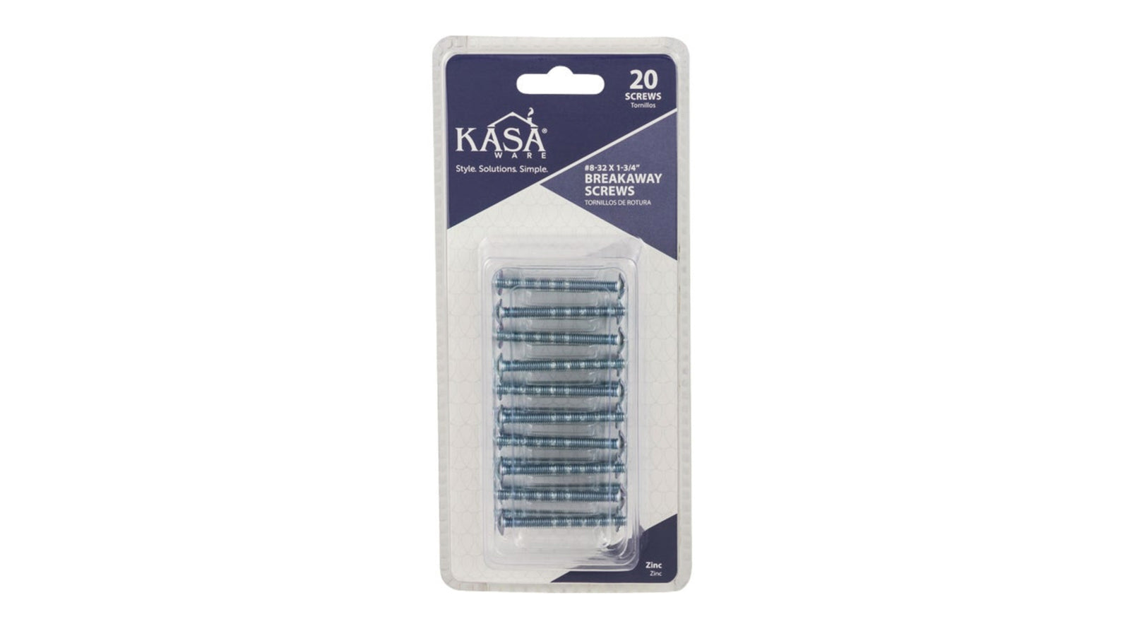 8-32 Thread Breakaway Screws - 1-3/4" Long. Break away screws are great for cabinet knobs, pulls, & hardware. Able to be cut to appropriate length.