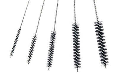 5-PC Mini Cleaning Brush Set. This 5-piece mini cleaning brush set with nylon bristles comes in various sizes, making it versatile for different small household and hobby projects. It's particularly useful for cleaning hard-to-reach spaces. Made by SE.