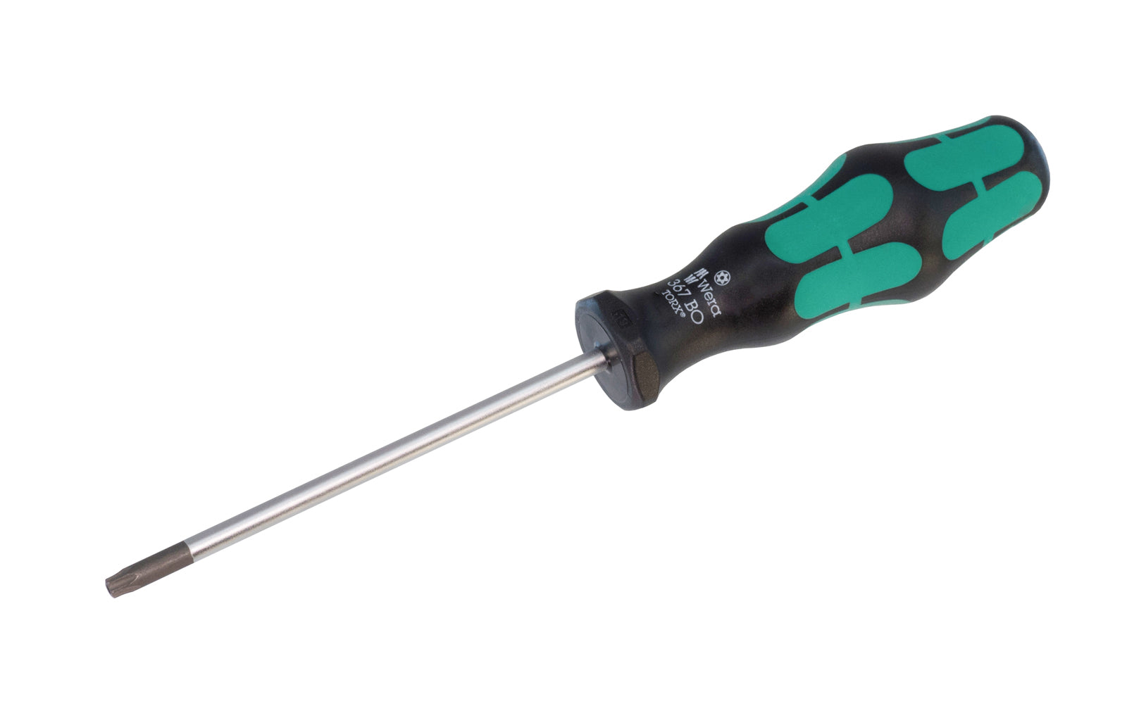 High quality Wera Security Torx Screwdriver. Multi-component Kraftform Plus handle for ergonomic working. Available in T10 x 80 mm blade length, & T15 x 80 mm blade length, & T20 x 100 mm blade length, & T25 x 100 mm blade length. Kraftform Series 367 BO Tamperproof Torx screwdrivers. Non-roll Hexagonal handle.