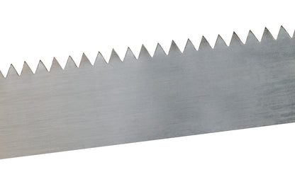 Ulmia Frame Saw Blade 5-1/2 TPI 600 mm Blade. A replacement saw blade made by Ulmia in Germany. Large saw teeth with slight push-to-cut orientation for coarser cuts. For cutting boards, square edged timber, round wood & firewood. Replacement blade for Ulmia web saw. Made in Germany.
