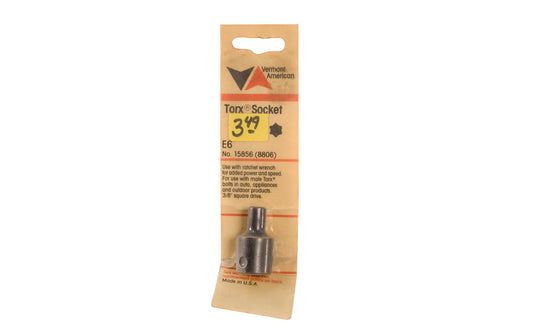 Vermont American Torx Socket E6 - Made in USA