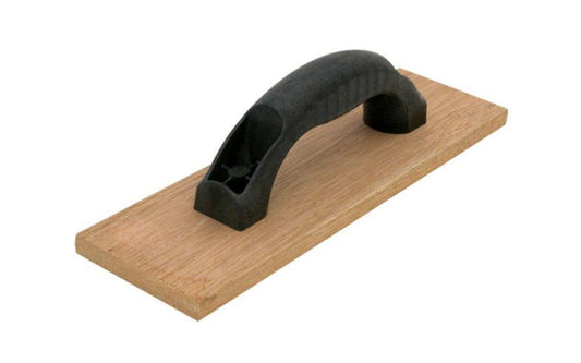 Marshalltown 14" x 3-1/2" QLT Wood Hand Float. Contractor-grade QLT Wood Hand Float made from a 1/2" thick seasoned mahogany. The wood hand floats are ideal for slightly rougher concrete finishes, steps, and working in color hardener. Made in USA.
