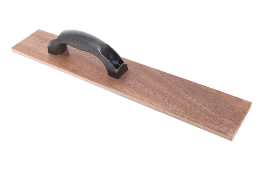 Marshalltown 20" x 3-1/2 QLT Wood Hand Float. Contractor-grade QLT Wood Hand Float made from a 1/2" thick seasoned mahogany. The wood hand floats are ideal for slightly rougher concrete finishes, steps, and working in color hardener. Made in USA.