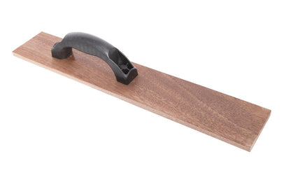 Marshalltown 18" x 3-1/2" Contractor-grade QLT Wood Hand Float made from a 1/2" thick seasoned mahogany. The wood hand floats are ideal for slightly rougher concrete finishes, steps, and working in color hardener. Marshalltown Model WF947 ~ Made in USA ~ 035965045186