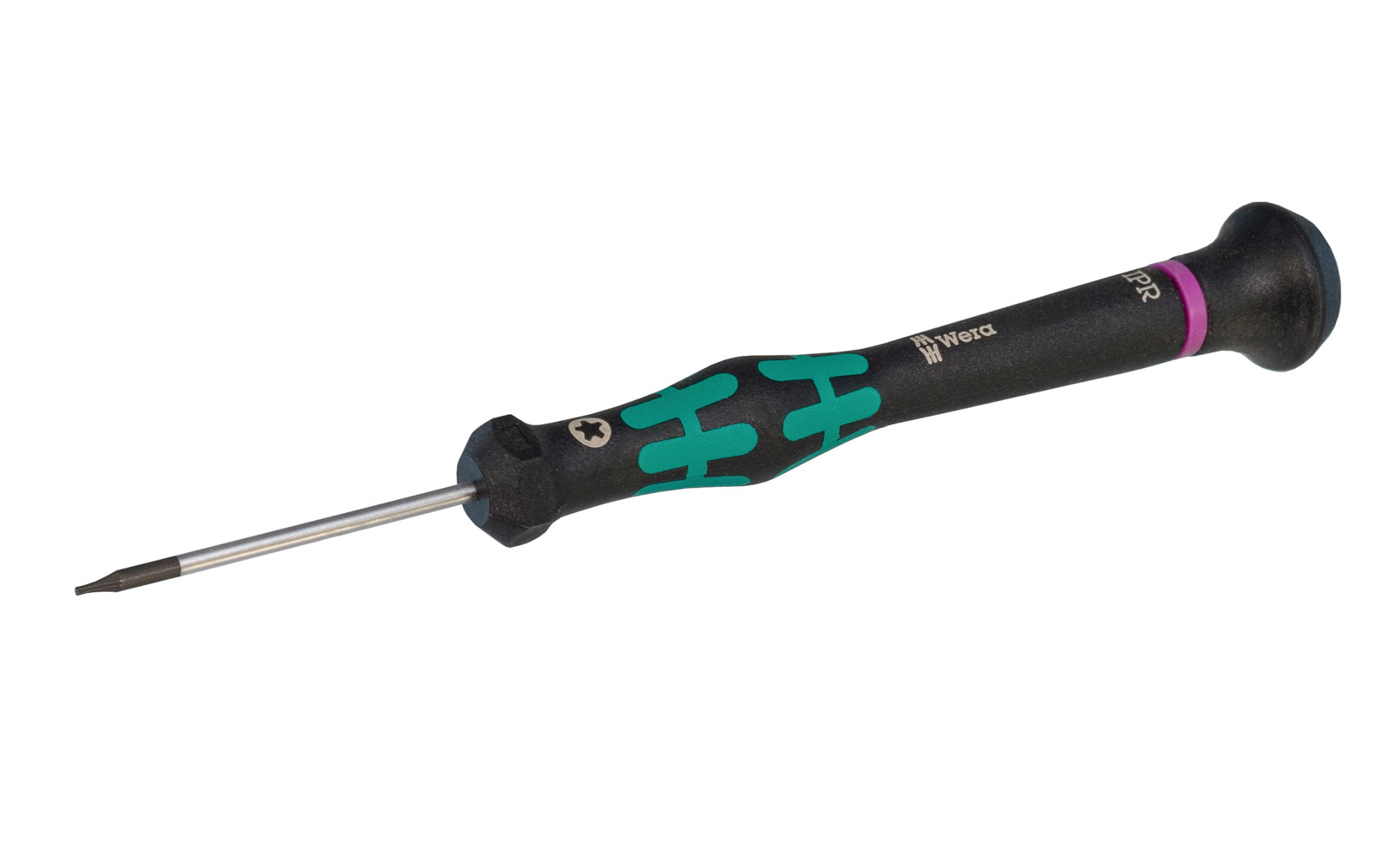 High quality Wera Pentalobe Precision Screwdriver. Great for electricians, opticians, precision mechanics, jewellers or IT hardware fitter. Wera Black Point tip offers fitting accuracy & optimized corrosion protection. #1 IPR size x 40 mm blade length. Kraftform Series 2067 PH screwdrivers. 5 point screwdriver.