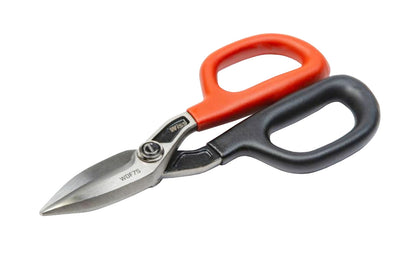 Wiss 7" Tinner Snips. Hot drop-forged steel blades provide market-leading strength, durability, & excellent cutting performance over tool life. Precision-ground cutting edges provide superior cutting quality & reduced cutting effort through optimized blade geometry. Model WDF7S.