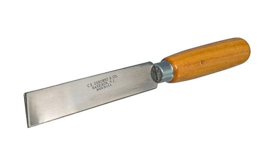The CS Osborne Broad Point Knife - 3-7/8" Blade ~ No. 76-1/2 quality carbon steel blade has a sharp point knife popular in the shoe & leather industries. Made in USA ~ 096685600468
