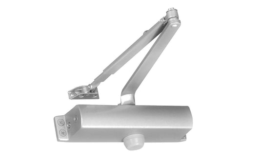 Yale V1101BF Door Closer - Aluminum Finish. Light commercial or residential applications. Meets ADA requirements. For left hand or right hand doors. Model V1101BFXSN