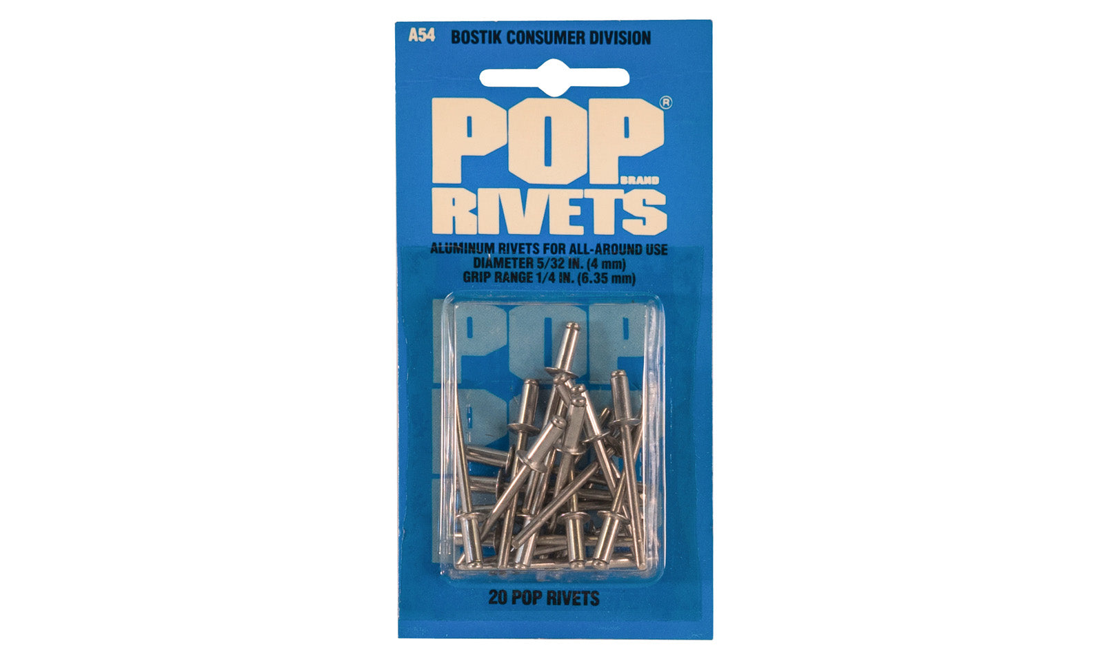 thumbnail image 2 of 100 Pack 5/32" X 1/4" Aluminum Dome Head Blind Pop Rivets - 5-4 Size, Open End 2 of 5