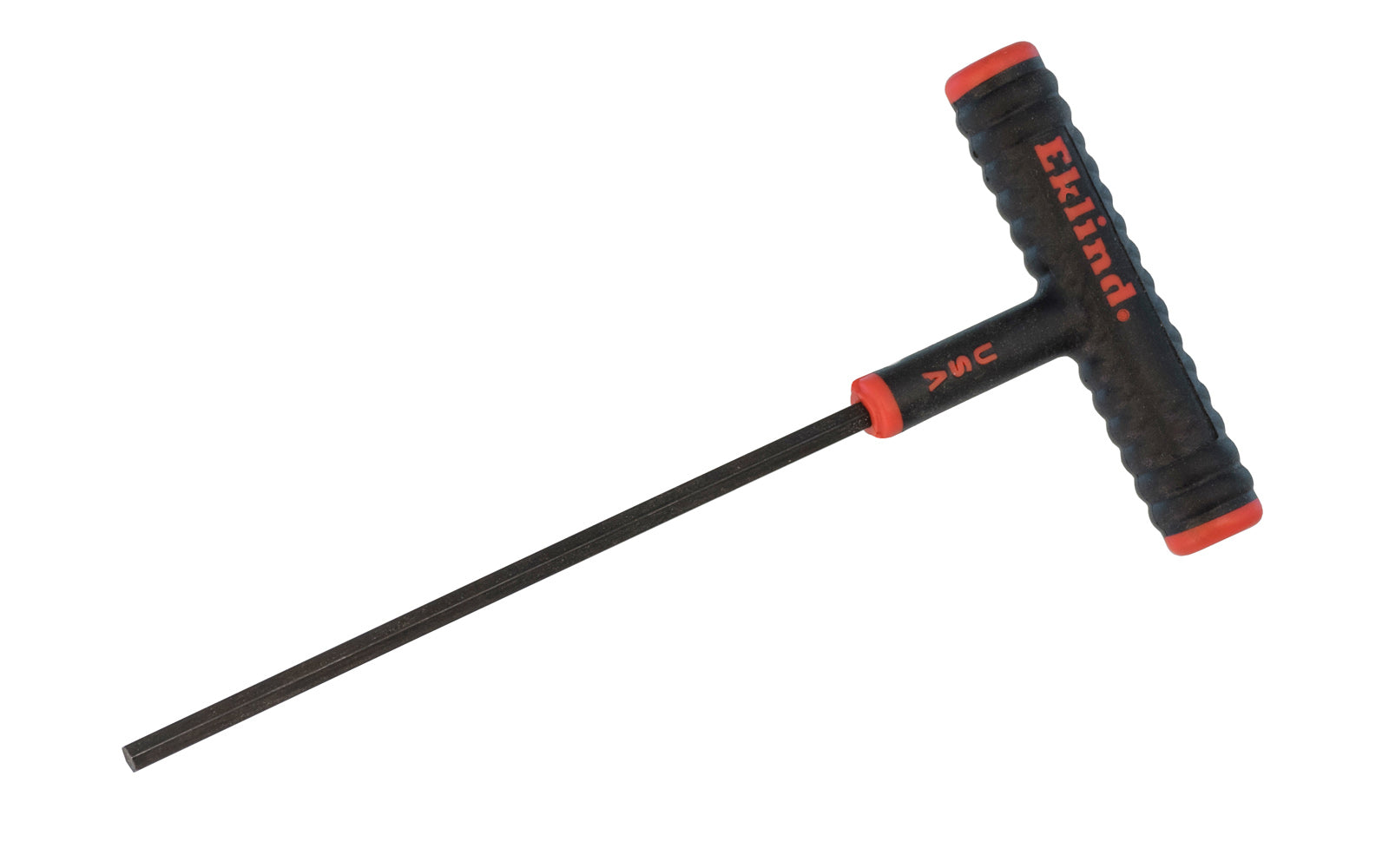 This quality Eklind Cushion Grip SAE Hex T-Key is manufactured using the finest quality alloy steel. Available in 3/32", 7/64", 1/8", 9/64", 5/32", 3/16", 7/32", 1/4", 5/16", & 3/8" sizes. 6" length shaft. Hardened, tempered & finished with Eklind black finish to resist rust. Allen T-handle hex key wrench. Made in USA.
