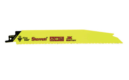 Starrett "King Cut" Bi-Metal Reciprocating Saw Blade ~ 9" Long - 10 to 14 TPI. Recip saw blade. Model BTR91014. 7891265696113
