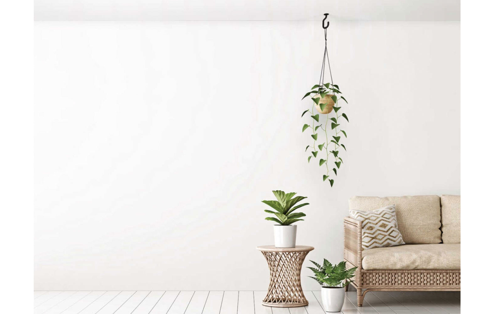 plant hanging ceiling hooks Modern Black Steel Ceiling J Hook