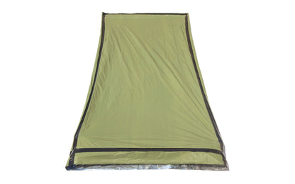 84" x 36" Reusable Bivy Sleeping Bag. Improved technology makes the material more durable &amp; lightweight for ultralight backpackers. The sleeping bag can also be used as a rain shield for camping gear, ground cover and as a reflective warmer. Made by SE.