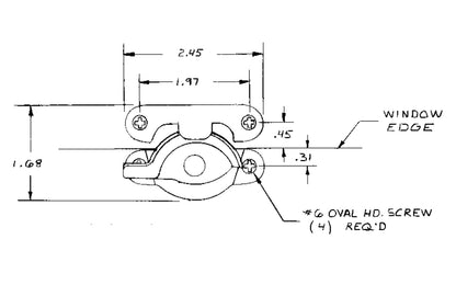 A basic and economy crescent-type window sash lock is designed for double-hung windows. Made of zinc die-cast material with nickel finish. National Hardware Model No. N325-381.