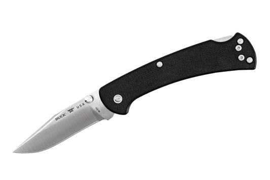 Buck Knives 112 Slim Ranger Pro Folding Knife - Black Handle. An EDC knife based on an American classic, the 112 Folding Ranger, the 112 Slim Ranger possesses the same traditional features but sports a more modern look. Model 0112BKS6-B. 033753149757. 112 Slim Pro Knife