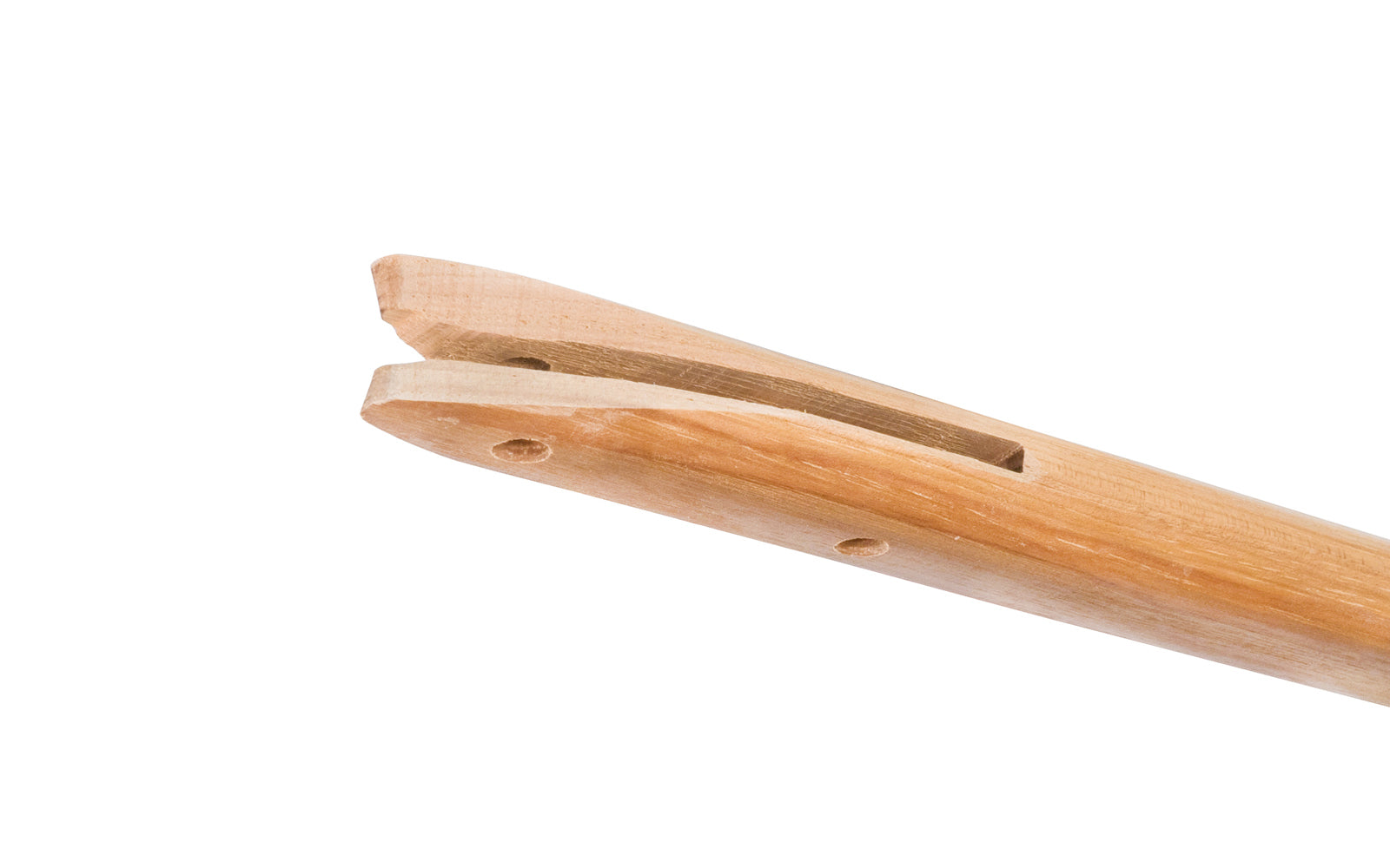 The Dalluge 03800 replacement handle is a sleek 15-1/2" straight, aerodynamically contoured handle made from top quality American hickory machine-gauged to precise balance, then double-sanded, buffed & lacquered to assure maximum comfort. 03800. Includes 2 male & 2 female patch screws, & two hex wrenches.  Vaughan & Bushnell Mfg.   Made in USA.