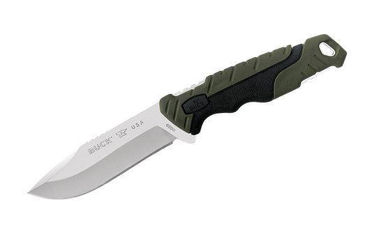 Buck Knives 658 Pursuit, Small Fixed Blade Knife is a multi-purpose alternative to traditional hunting knives, the Pursuit series fills the need for a mid-range hunting knife designed from the beginner to the experienced, serious hunter. Includes a polyester sheath. 3-5/8" long blade. Model 0658GRS-B. 033753147609