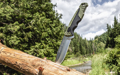 Buck Knives 658 Pursuit, Small Fixed Blade Knife is a multi-purpose alternative to traditional hunting knives, the Pursuit series fills the need for a mid-range hunting knife designed from the beginner to the experienced, serious hunter. Includes a polyester sheath. 3-5/8" long blade. Model 0658GRS-B. 033753147609