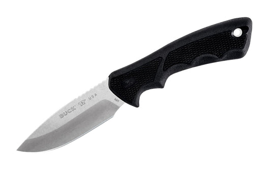 Buck Knives 685 Bucklite, Max II Large Fixed Blade Knife is perfect for hunting or as a general outdoor knife. The ergonomic handle is constructed out of Dynaflex rubber for a superior grip, performance, & lightweight 8-7/8" overall length. Model 0685BKS-B. 033753143748. Full tang fixed blade buck knife.