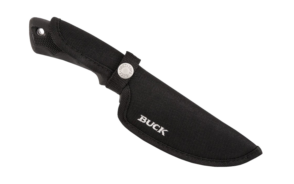 Buck Knives 685 Bucklite, Max II Large Fixed Blade Knife is perfect for hunting or as a general outdoor knife. The ergonomic handle is constructed out of Dynaflex rubber for a superior grip, performance, & lightweight 8-7/8" overall length. Model 0685BKS-B. 033753143748. Full tang fixed blade buck knife.