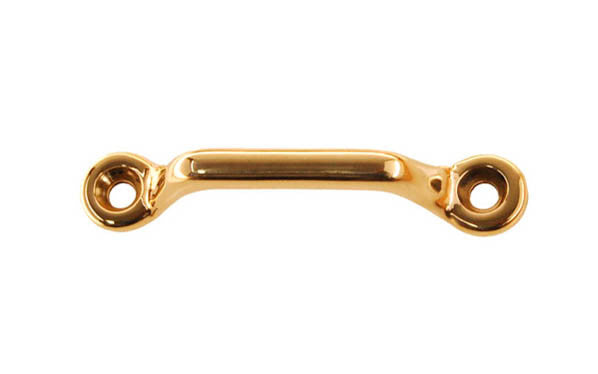 Small Solid Brass Handle ~ 2-3/8" On Centers ~ Non-Lacquered Brass (will patina naturally over time)